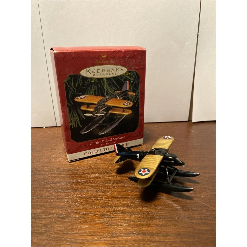 Hallmark 1999 Curtiss R3C-2 Seaplane Skys the Limit #3 Keepsake Xmas Ornamnt G16